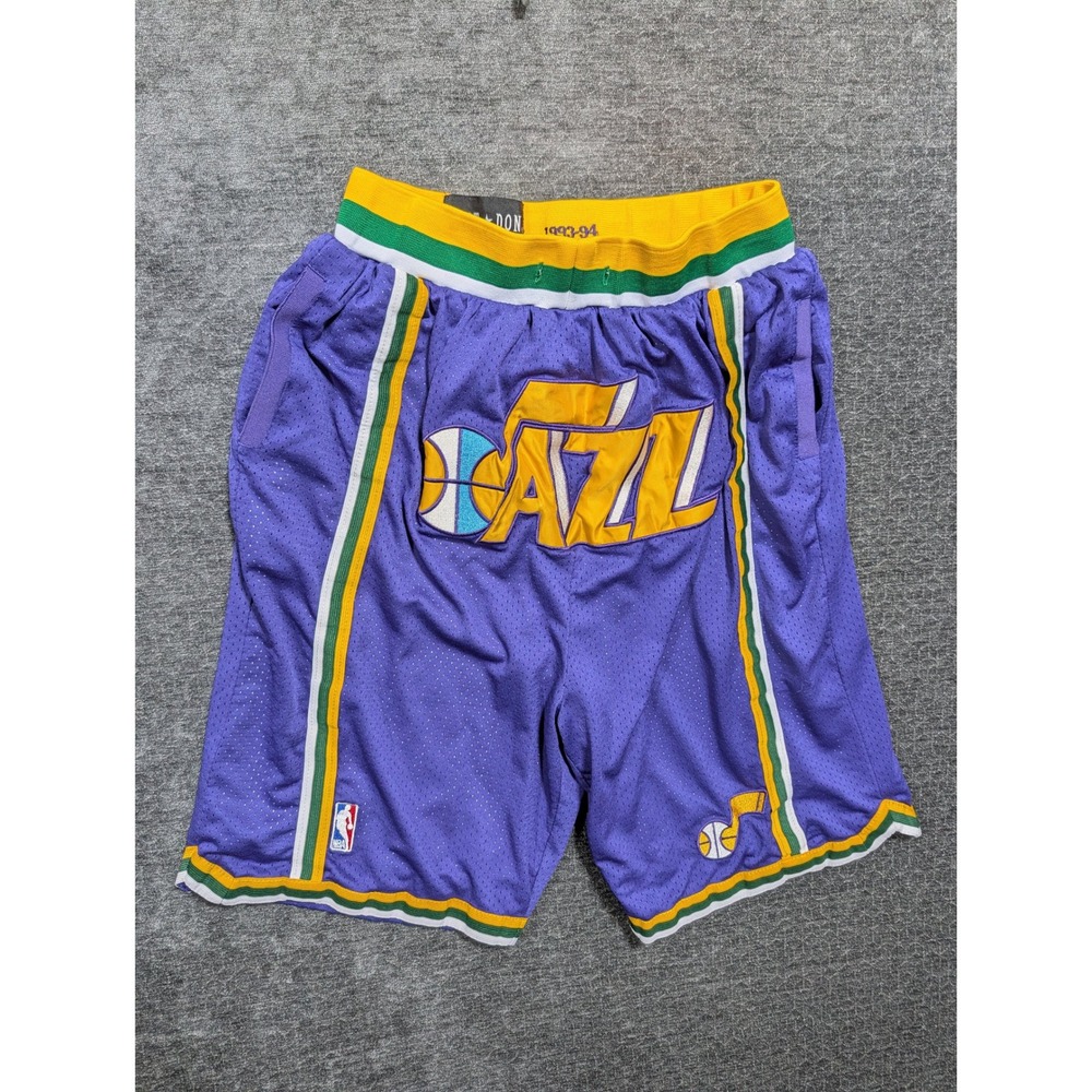 Just Don Utah Jazz 1993-94 Basketball Shorts Purple Mesh Mens XXXL 2199